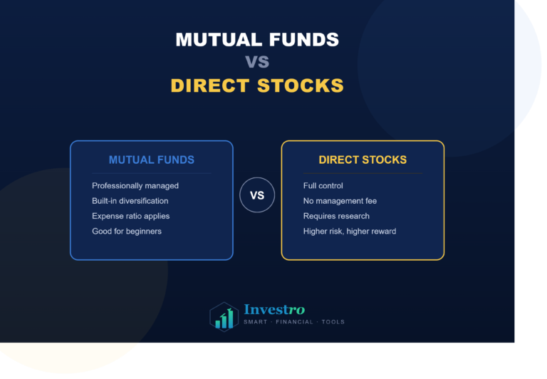 Mutual Funds vs Direct Stocks Comparison Guide for India